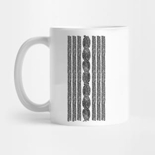 Cable Stripe Black Mug